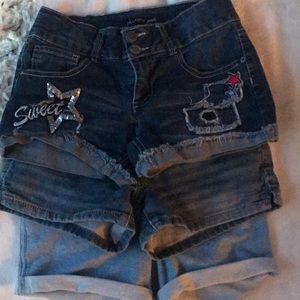 3 pairs of jean shorts